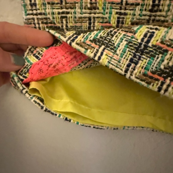 Kate Spade Harper Chevron Tweed Mini Skirt Size 4 - Picture 4 of 8